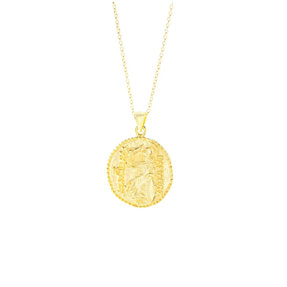 Letter A Coin Charm in 18k Gold Vermeil
